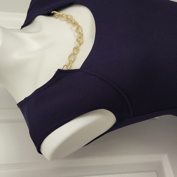 Urban Rose Navy A Line Dress - Picture 6 of 13